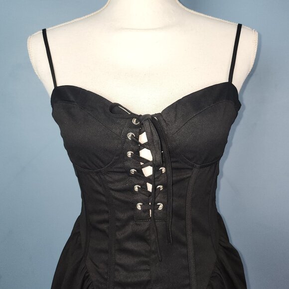 SHEIN MOD Lace Up Front Cami Mini Dress Corset Dress Size Small Us.4 - Picture 3 of 4